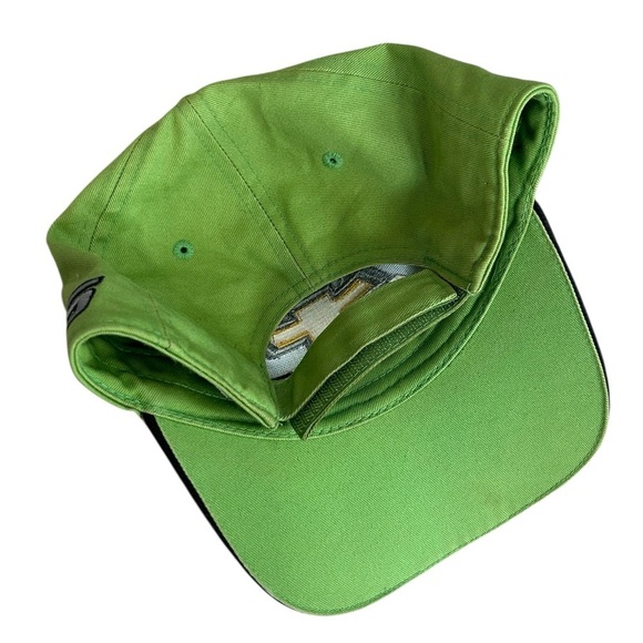 CHEVY CAMERO SS GREEN & BLACK STRIPE RALPH WHITE GM EMBROIDERED TRUCKER HAT, OS - Picture 5 of 7